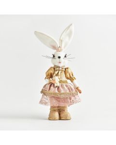 ΚΥΡΙΑ ΛΑΓΟΣ ΜΕ ΡΟΖ ΡΟΥΧΑ, 19x10x42cm Eurolamp 600-44072