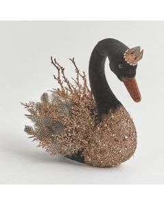 ΒΕΛΟΥΔΙΝΟΣ ΚΥΚΝΟΣ, ΜΑΥΡΟΣ, ΜΕ ΧΑΛΚΙΝΟ ΓΚΛΙΤΕΡ, 28cm Eurolamp 600-44451