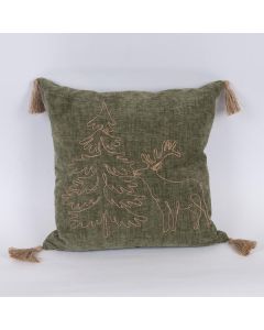 ΜΑΞΙΛΑΡΙ ΛΑΔΙ, ΜΕ ΧΡΙΣΤΟΥΓΕΝΝΙΑΤΙΚΟ ΔΕΝΤΡΟ ΚΑΙ ΕΛΑΦΙ, 45x45cm Eurolamp 600-46021