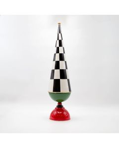 ΜΕΤΑΛΛΙΚΟ ΔΕΝΤΡΟ, ΜΑΥΡΟ ΚΑΡΟ ΜΕ ΚΟΚΚΙΝΟ, 55cm Eurolamp 600-47986