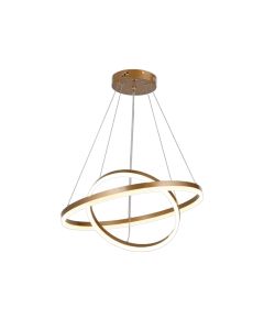 Κρεμαστό φωτιστικό LED 58W 3CCT by switch on base  D:60cm 6095-B-Golden