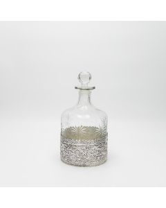 ΚΑΡΑΦΑ ΓΥΑΛΙΝΗ - ΜΕΤΑΛΛΙΚΗ ΑΣΗΜΙ 13x26cm Eurolamp 752-10528
