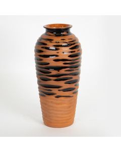 ΒΑΖΟ ΚΕΡΑΜΙΚΟ ΤΕΡΑΚΟΤΑ - ΜΑΥΡΟ 13.5x13.5x28.8cm Eurolamp 752-20233
