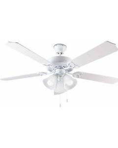 Ανεμιστήρας Οροφής Ø130 εκ. με φωτισμό, 5 Πτερύγια Μέταλλο Λευκό Perenz Flux 7066B