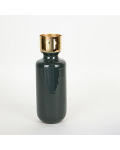 ΒΑΖΟ ΜΕΤΑΛΛΙΚΟ ΚΥΠΑΡΙΣΣΙ - ΧΡΥΣΟ 8.5x8.5x24cm Eurolamp 752-22049
