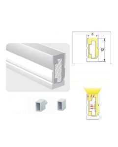 SE-SLO-6 SILICONE SIDE LIGHT OUT 1,2*0,6CM FOR 8MM LED STRIP PRICE PER METER HOMELIGHTING 77-50536
