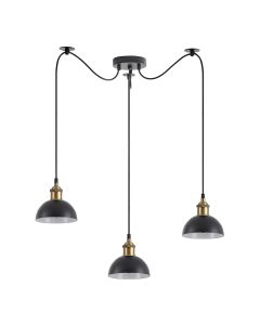 SE21-BR-10-BL3-MS3 MAGNUM BRONZE Black Metal Shade Pendant+ HOMELIGHTING 77-8776