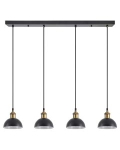 SE21-BR-10-4BL-MS3 MAGNUM BRONZE Black Metal Shade Pendant+ HOMELIGHTING 77-8780