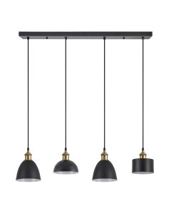 SE21-BR-10-4BL-MS123 MAGNUM FLEX Bronze Metal Pendant Black Metal Shade+ HOMELIGHTING 77-8972