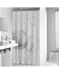 Flow 180x200 black κουρτίνα μπάνιου υφασμάτινη Sealskin 800142