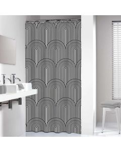 Brave 180x200 black κουρτίνα μπάνιου πλαστική Sealskin  800148