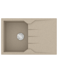 Νεροχύτης Κουζίνας Γρανίτης 79x50cm μία γούρνα & Ποδιά Ένθετος ερμάριο 40cm Χρώμα Sabbia Sanitec Ultra Granite 807-32-Sabbia