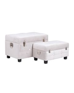 S/2 ΜΠΑΟΥΛΑ - ΣΚΑΜΠΟ ΒΕΛΟΥΔΙΝΑ ΓΚΡΙ 60x37x37cm / 50x30x24cm Eurolamp 810-00269