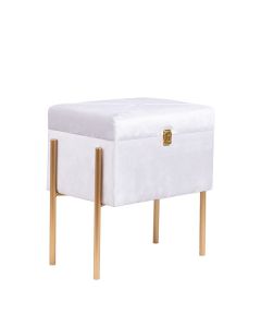 ΜΠΑΟΥΛΟ PU - ΠΟΛΥΡΕΖΙΝ ΛΕΥΚΟ - ΧΡΥΣΟ 36x26x43cm Eurolamp 810-00272