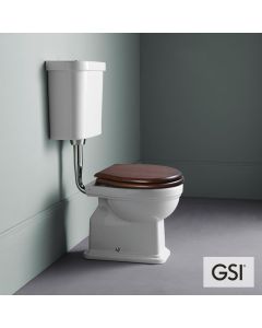 Λεκάνη Υψηλής Πίεσης Κατωστόμια CLASSIC με καζανάκι και Απλό κάλυμμα MS87 Ξύλο, GSI White 871000MW-300