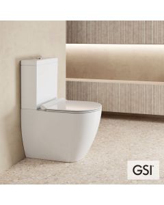 Λεκάνη Χαμηλής Πίεσης Πισωστόμια Pura με κάλυμμα Super Slim Soft Close MS86SC, GSI White 880600SC-300