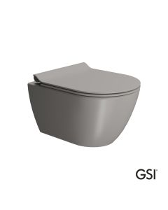 Λεκάνη Κρεμαστή Pura/50 Swirlflush με κάλυμμα MS86SC Super Slim Soft Close, GSI Tortora 881600SC-440