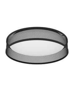 Πλαφονιέρα Οροφής Μαύρη Ø38,5cm LED 3000Κ 2400lm Eglo Luppineria 900795