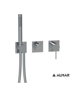 Εξωτερικό Τμήμα Μίκτη Εντοιχισμού 2-3 Εξόδων Core Push Almar Chrome E180192-100