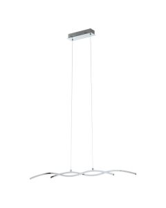 Κρεμαστό Φωτιστικό Ράγα Χρωμέ 870xH1200mm LED 3000K 2600lm Eglo Lasana 96103