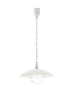 Eglo Alvez Κρεμαστό Φωτιστικό Μοντέρνο Μονόφωτο Λευκό 96474