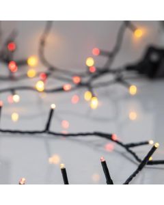 ΣΕΙΡΑ, 240 LED 3mm, 31V ΜΕΤΑΣΧΗΜΑΤΙΣΤΗ, 8 ΠΡΟΓΡΑΜΜΑΤΑ & ΜΝΗΜΗ, ΠΡΑΣΙΝΟ PVC ΚΑΛΩΔΙΟ, ΚΟΚΚΙΝΟ & ΘΕΡΜΟ ΛΕΥΚΟ LED (ΕΝΑΛΛΑΞ) ΑΝΑ 5cm, ΠΡΟΕΚΤΑΣΗ ΠΑΡΟΧΗΣ 3m, IP44 Eurolamp 600-13294