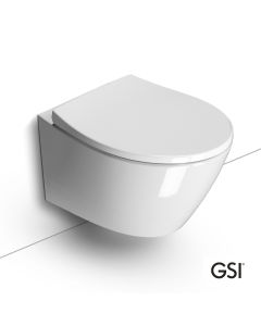 Λεκάνη Κρεμαστή Modo/52 Swirlflush με κάλυμμα Slim Soft Close MS98C, GSI White 981600C-300