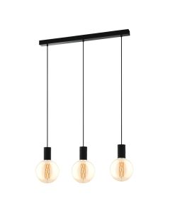 Κρεμαστό Φωτιστικό Τρίφωτη Ράγα 3xE27 840xH650mm Μαύρο Eglo Pozueta 98662