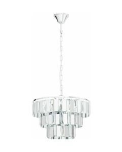 Eglo Erseka Πολυέλαιος 5xE14 Ø5cm με Κρύσταλλα Διάφανος 99095 99095
