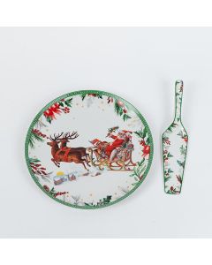 ΠΙΑΤΕΛΑ ΜΕ ΣΠΑΤΟΥΛΑ, ΧΡΙΣΤΟΥΓΕΝΝΙΑΤΙΚΗ ΠΑΡΑΣΤΑΣΗ, 27cm Eurolamp 600-46499