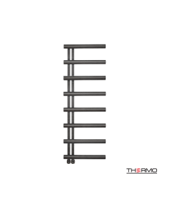 Θερμαινόμενη Πετσετοκρεμάστρα μπάνιου Inox ACCENT  138x50 Black Brushed PVD ACC13850-411