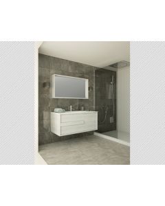 Σετ Έπιπλο Μπάνιου 71εκ.Βάση Κ/Π Δρυς Λευκό, Νιπτήρας Solid-Καθρέπτης Country, Savvopoulos ARK I