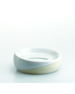 Σαπουνοθήκη Κεραμικό Λευκό Bronze Art Επικαθήμενα BK01-05-16