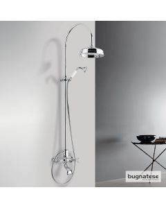 Μπαταρία Ντουζιέρας με Κεφαλή και Κολώνα ρυθμιζόμενου ύψους Princeton Bugnatese Chrome CD801-100