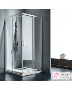 Καμπίνα ντουζιέρας Γωνιακής Εισόδου Corner Entry 90x72 (87-89 x 69-71 εκ.), Starlet  Clear Chrome CS7290T-100