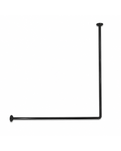 80x80cm Ø22mm black βραχίονας μπάνιου γωνιακός MRShome  DC-022080B