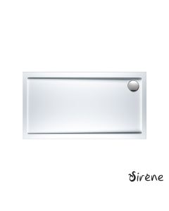 Ντουζιέρα Ακρυλική Παραλληλόγραμμη 140x70 extra-flat Φ90 Sirene White E14070-300