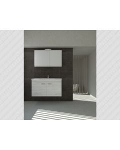 Σετ Έπιπλο Μπάνιου Βάση 60cm Βάση -Νιπτήρας-Καθρέπτης -Φωτιστικό Savvopoulos Economy Emily I-8010 