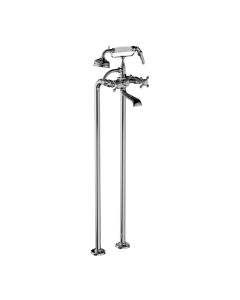 Horus Éloise Classic Collection - Complete Mixer + Pipes for Free Standing Bath - Polished Nickel 02.498-NB