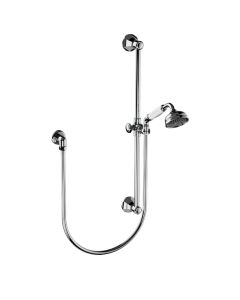 Horus Ascott Classic Collection - Wall Shower Set with Rail, Flexible Hose and Handspray - Polished Nickel 62.532-NB
