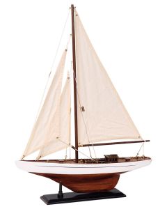 Ξύλινο Παραδοσιακό Καράβι 42 x 8 x 56(h)cm,Χρώμα Καφέ - Μπλέ Lianos 50190320