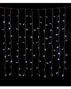 200Led 60Flash Συμμετρική Κουρτίνα Για Εσωτερική Χρήση Με Επέκταση 200 x 100(h)cm ,Με Διάφανο Καλώδιο/Λευκό Λαμπάκι (Kelvin: 6.000 - 10.000) Lianos 58848