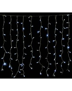240Led Συμμετρική Κουρτίνα Για Εσωτερική Χρήση Με 8 Προγράμματα 200 x 100(h)cm,Διάφανο Καλώδιο/Λευκό Λαμπάκι (Kelvin: 6.000 - 10.000) Lianos 58932