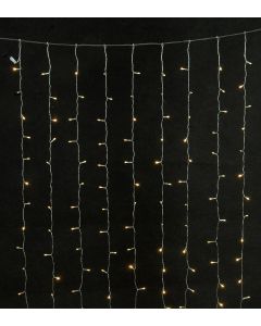 360Led Σταθερή Συμμετρική Κουρτίνα Ip44 Με Επέκταση 200 x 200(H)cm,Διάφανο Καλώδιο/Θερμό Λαμπάκι (Kelvin: 2.500 - 3.000) Lianos 60278