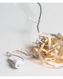400Led Λαμπάκια Με Επέκταση Και Μετασχηματιστή ip44,Διάφανο Καλώδιο/Θερμό Λαμπάκι ,(9cm Απόσταση) 39 Μέτρα (Kelvin: 2.500 - 3.000) Lianos 80282