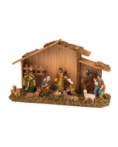 Ξύλινη Χριστουγεννιάτικη Φάτνη 50 x 17 x 29(h)cm Lianos SG13051