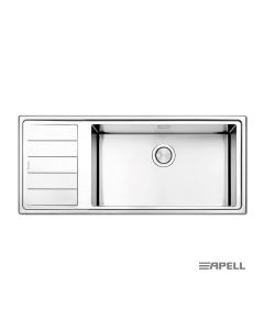 Νεροχύτης Κουζίνας Ανοξείδωτος Linear plus 116x50 Αpell Inox Λείο left LNP1161L-110