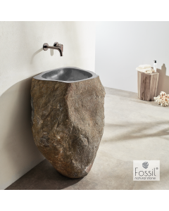 Νιπτήρας Πέτρινος Riverstone Vero Φ40-75 h.85-90 Fossil RP90