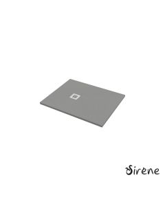 Ντουζιέρα Cast Marble (Χυτό μάρμαρο) με Βαλβίδα Slate 100 x 80 Sirene Beton Matt S10080-411