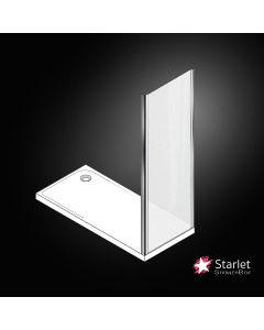 Σταθερό πλαϊνό κρύσταλλο πόρτας ντουζιέρας Starlet Side Panel 70 ρυθμιζόμενη διάσταση από 67 έως 69εκ., Fabric Chrome SPS70F-100